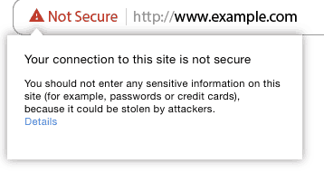 ssl not secure warning wicked spider