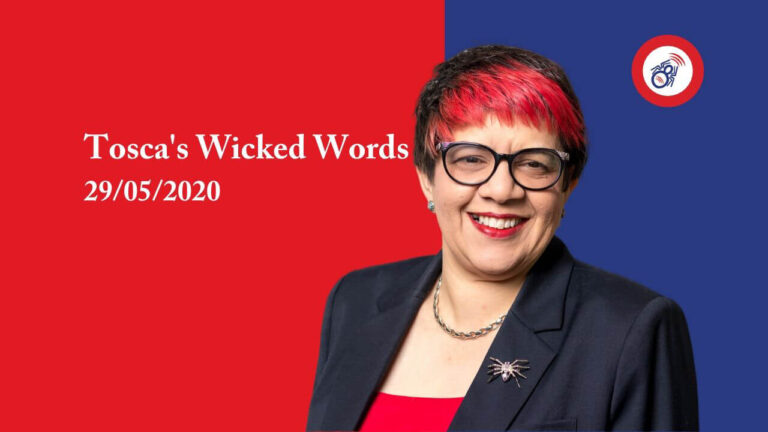 Tosca's Wicked Words 29 May 2020